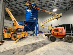 Dust Collector Installation in Progress.